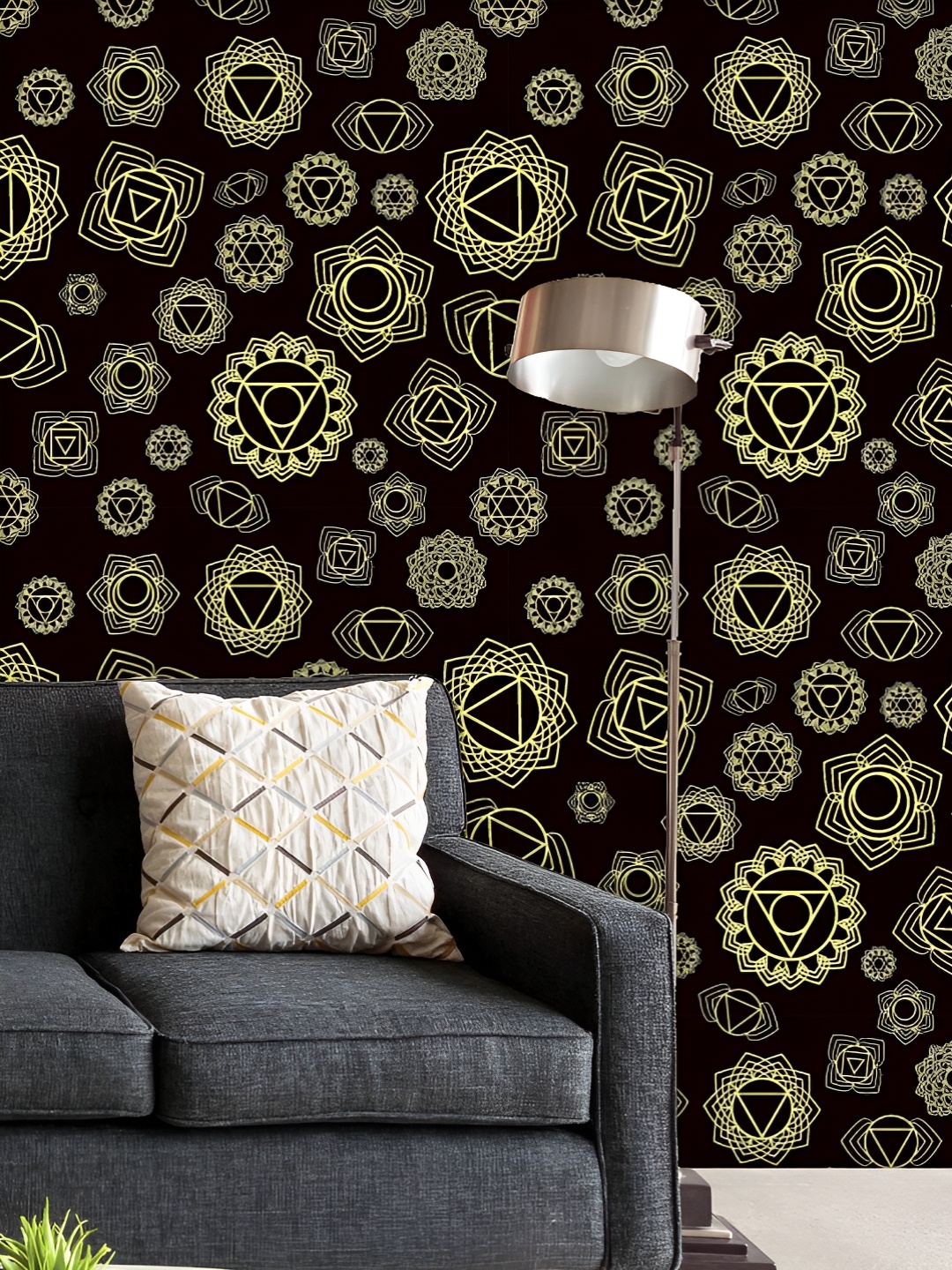 

ArtzFolio Printed UV-Resistant Anti-Bacterial Chakra Mandalas Peel & Stick Wallpaper, Multi