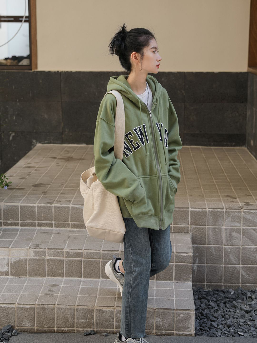 

JC Mode Women Hooded Sweatshirt, Green