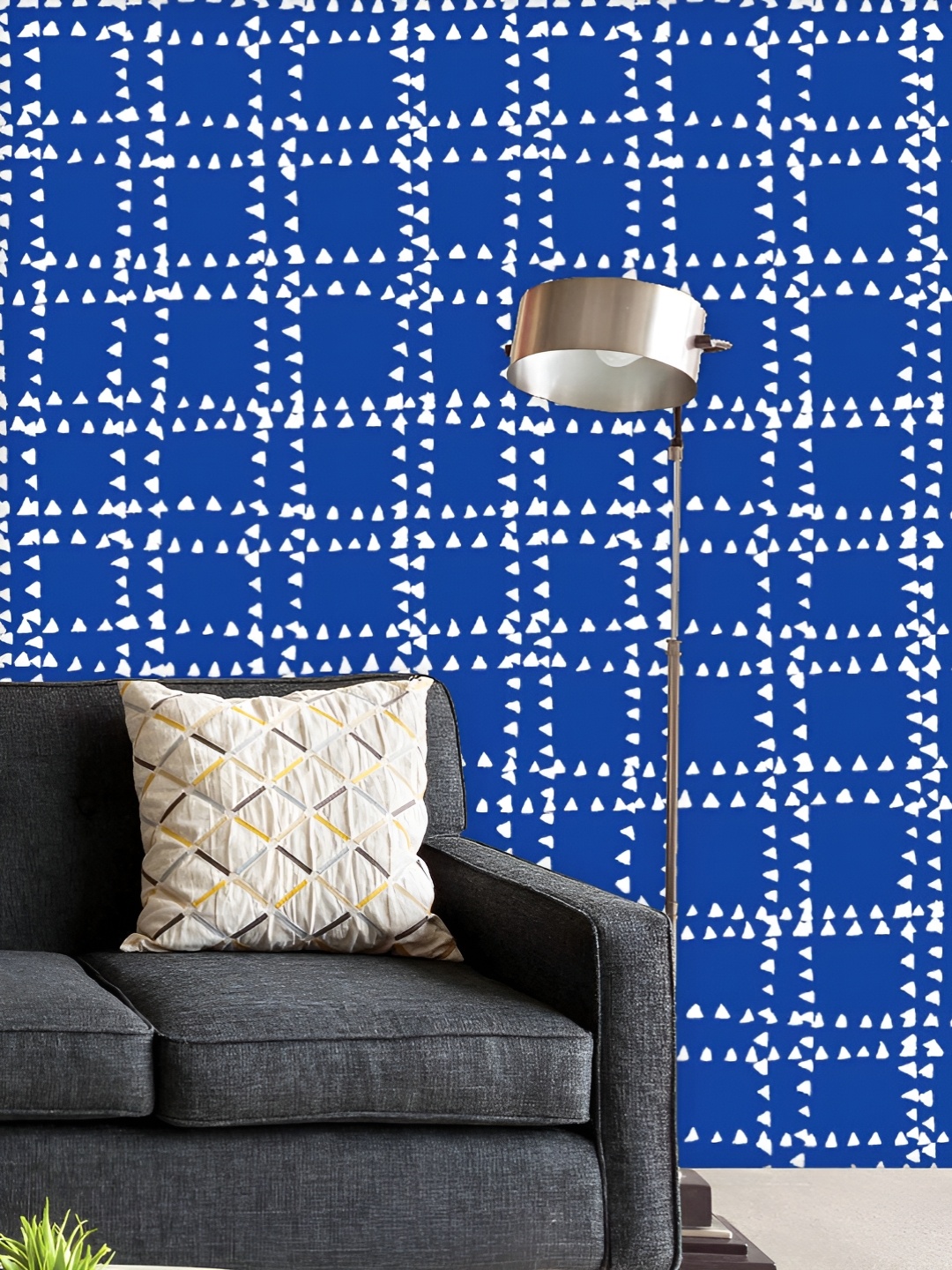 

ArtzFolio Printed UV-Resistant Anti-Bacterial Japanese Shibori Ikat Peel & Stick Wallpaper, Multi