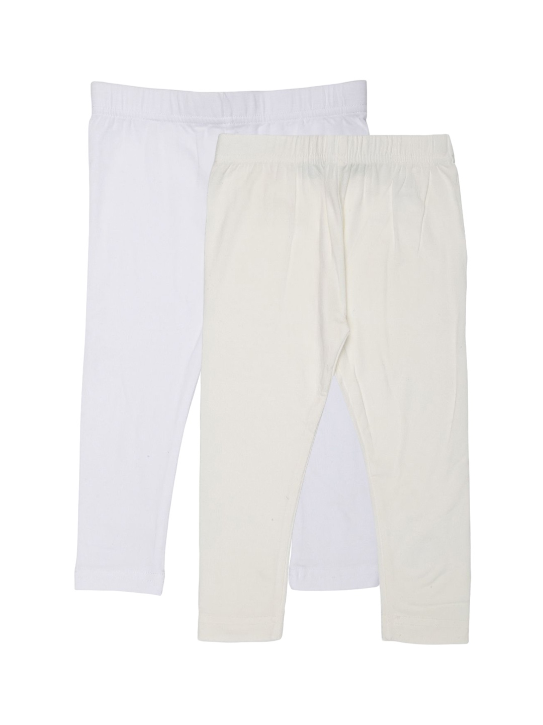 

De Moza Girls Pack Of 2 Ankle-Length Leggings, Off white