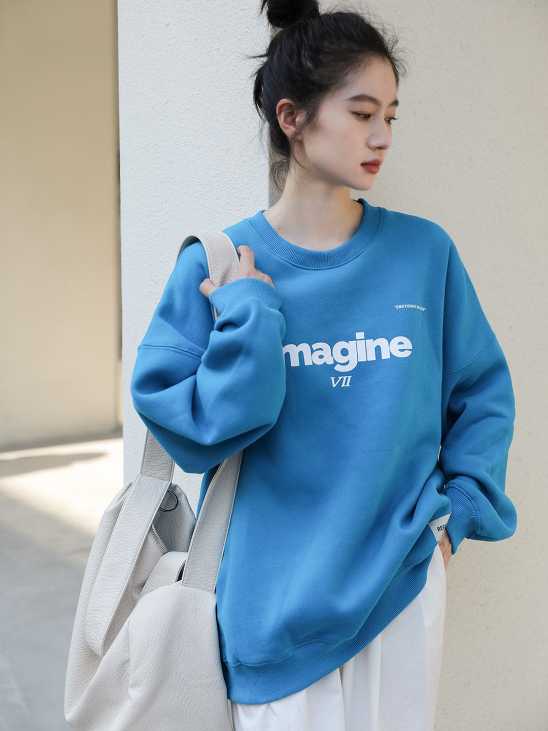 

JC Mode Women Round Neck Sweatshirt, Blue