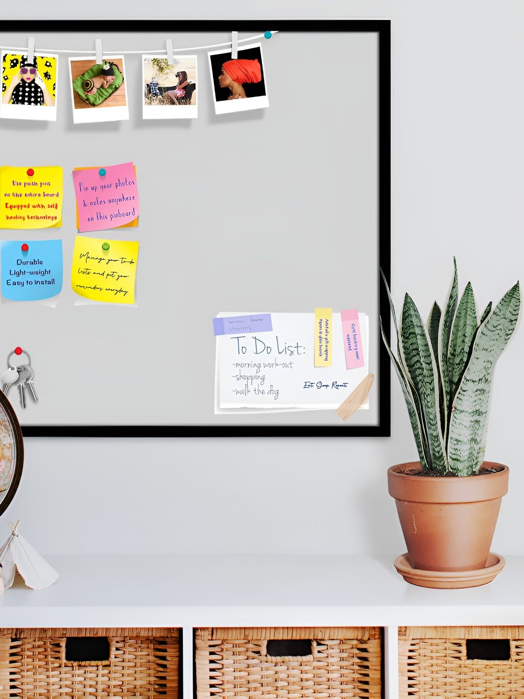 

ArtzFolio Wooden Notice Board, Grey