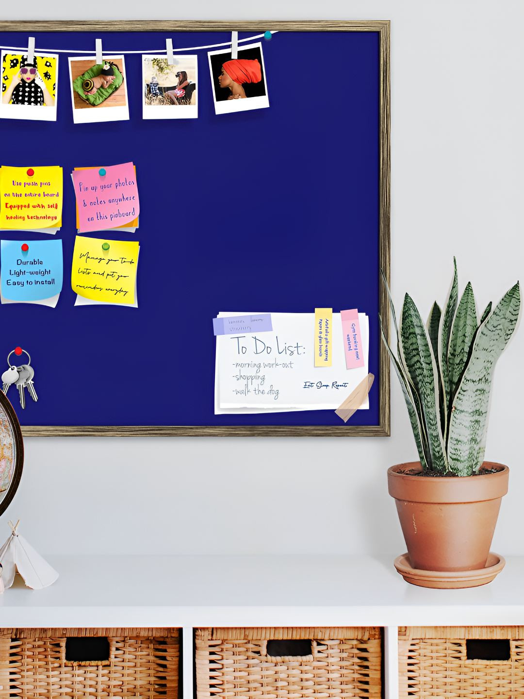 

ArtzFolio Wooden Notice Pin Board, Blue