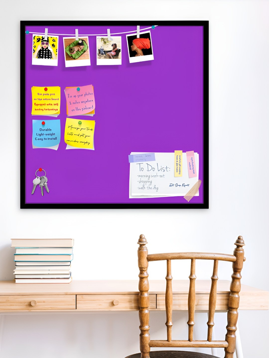 

ArtzFolio Wooden Notice Pin Board, Purple