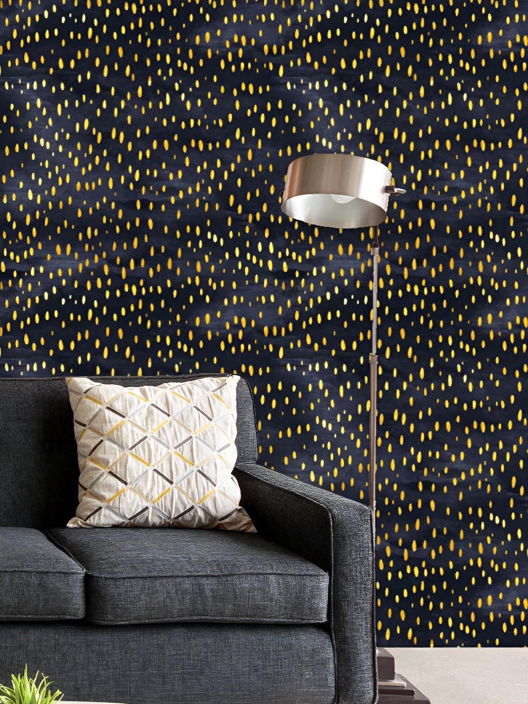 

ArtzFolio Printed UV-Resistant Anti-Bacterial Golden Abstract Spot Peel & Stick Wallpaper, Multi