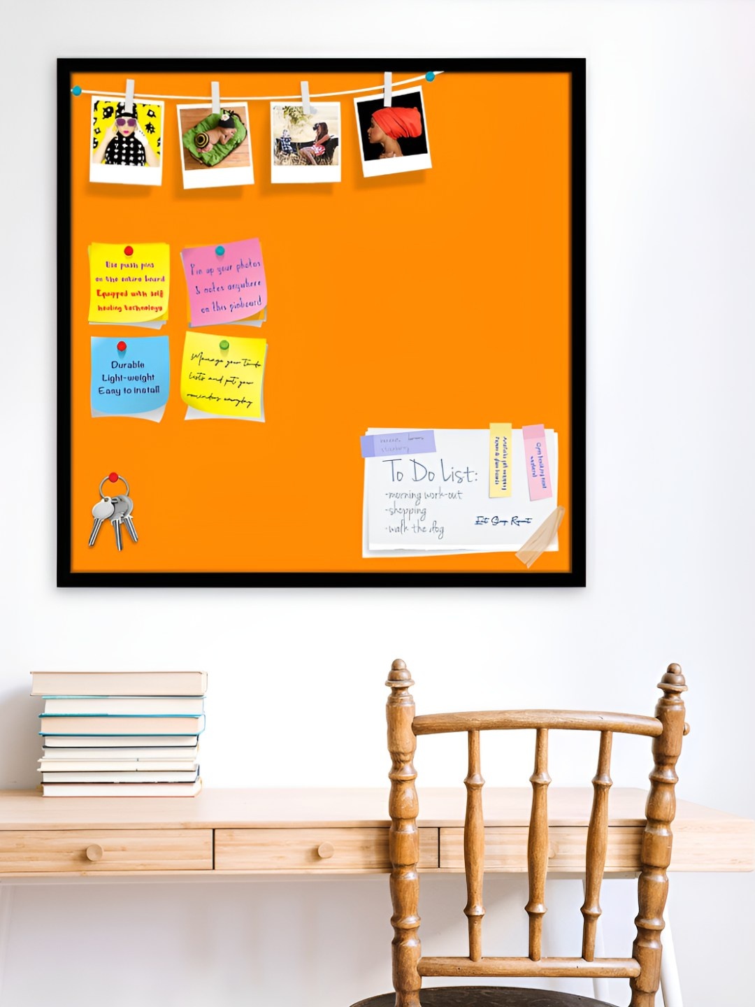 

ArtzFolio Wooden Notice Pin Board, Orange