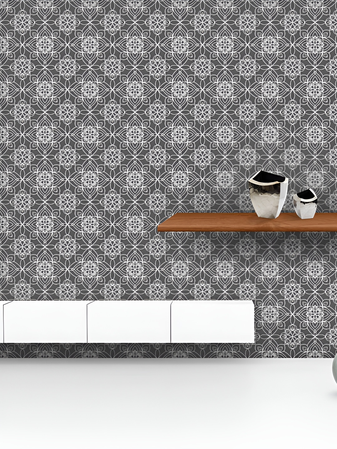 

ArtzFolio Printed UV-Resistant Anti-Bacterial Abstract Monochrome Peel & Stick Wallpaper, Multi