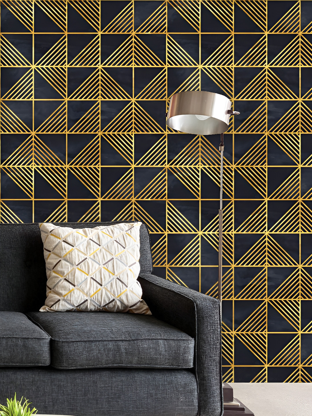 

ArtzFolio Printed UV-Resistant Anti-Bacterial Geometric Pattern Peel & Stick Wallpaper, Multi