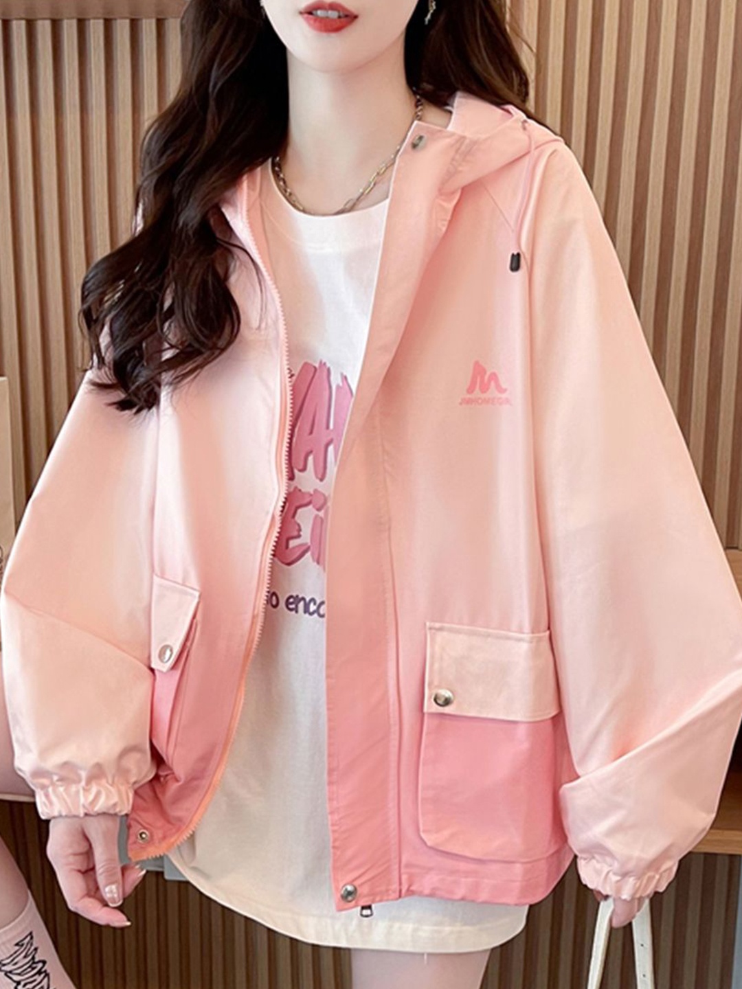 

JC Mode Women Cotton Hooded Long Sleeves Casual Sweatshirt, Pink