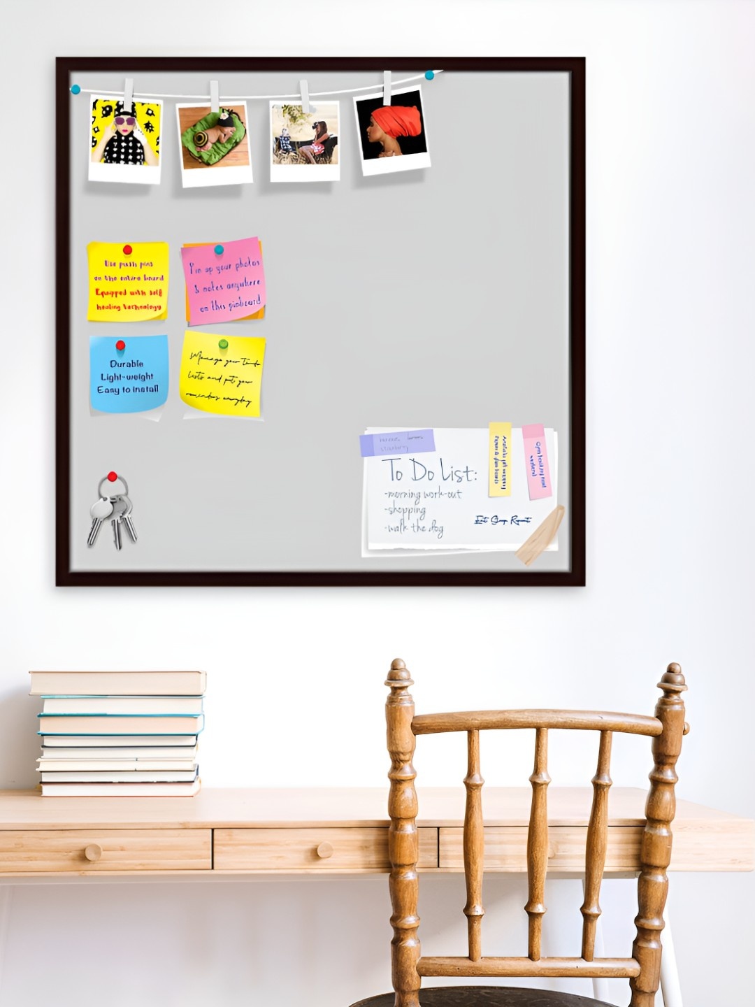 

ArtzFolio Wooden Notice Pin Board, Grey