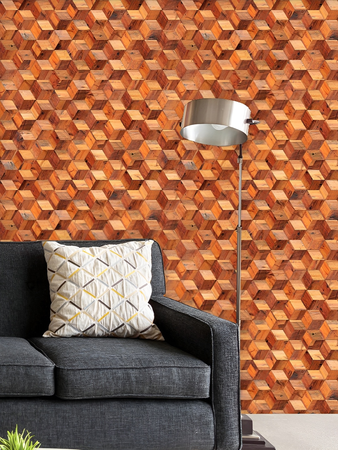 

ArtzFolio Printed UV-Resistant Anti-Bacterial Hexagon Various Pattern Peel & Stick Wallpaper, Multi