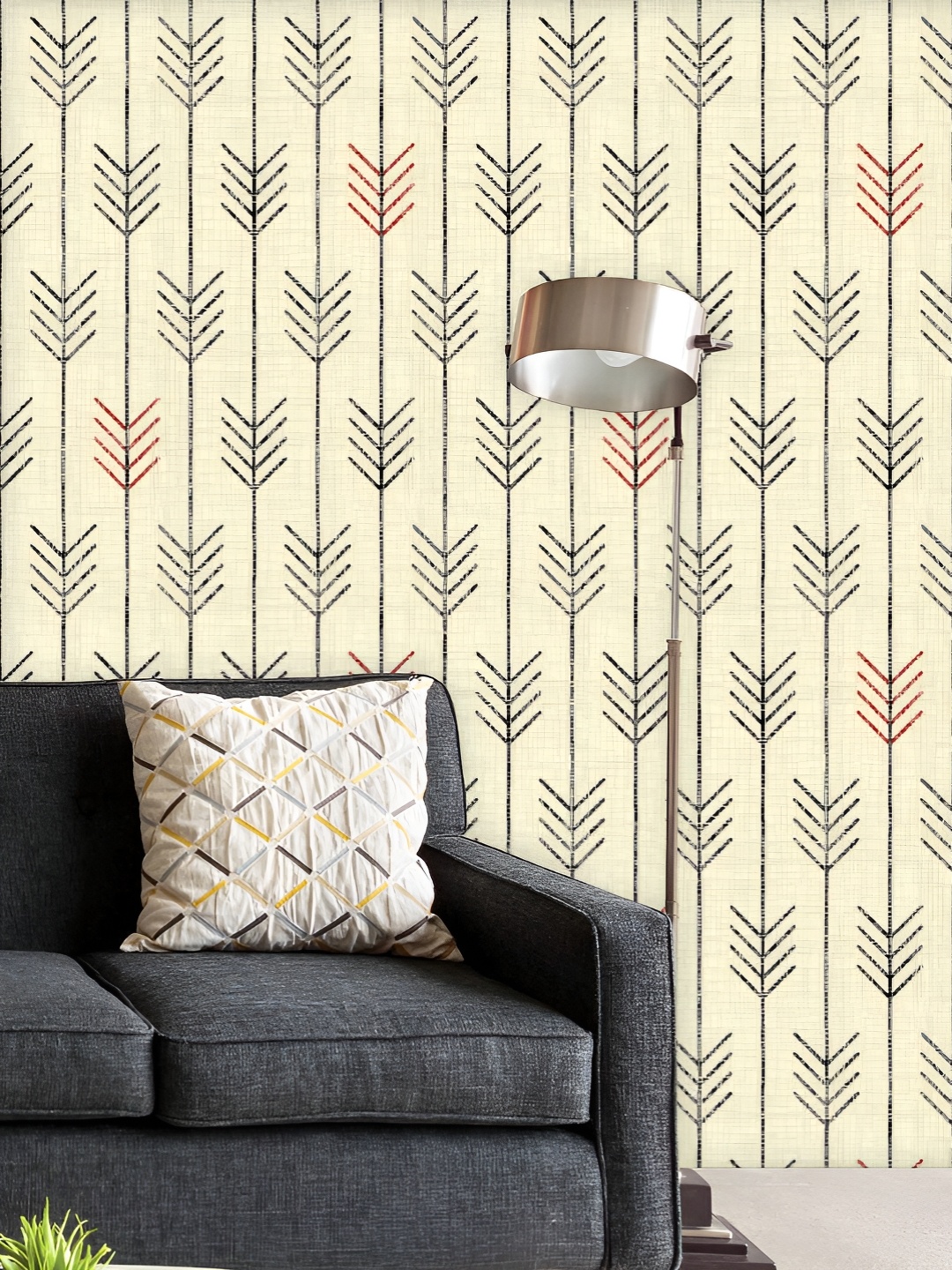 

ArtzFolio Printed UV-Resistant Anti-Bacterial Abstract Herringbone Peel & Stick Wallpaper, Multi