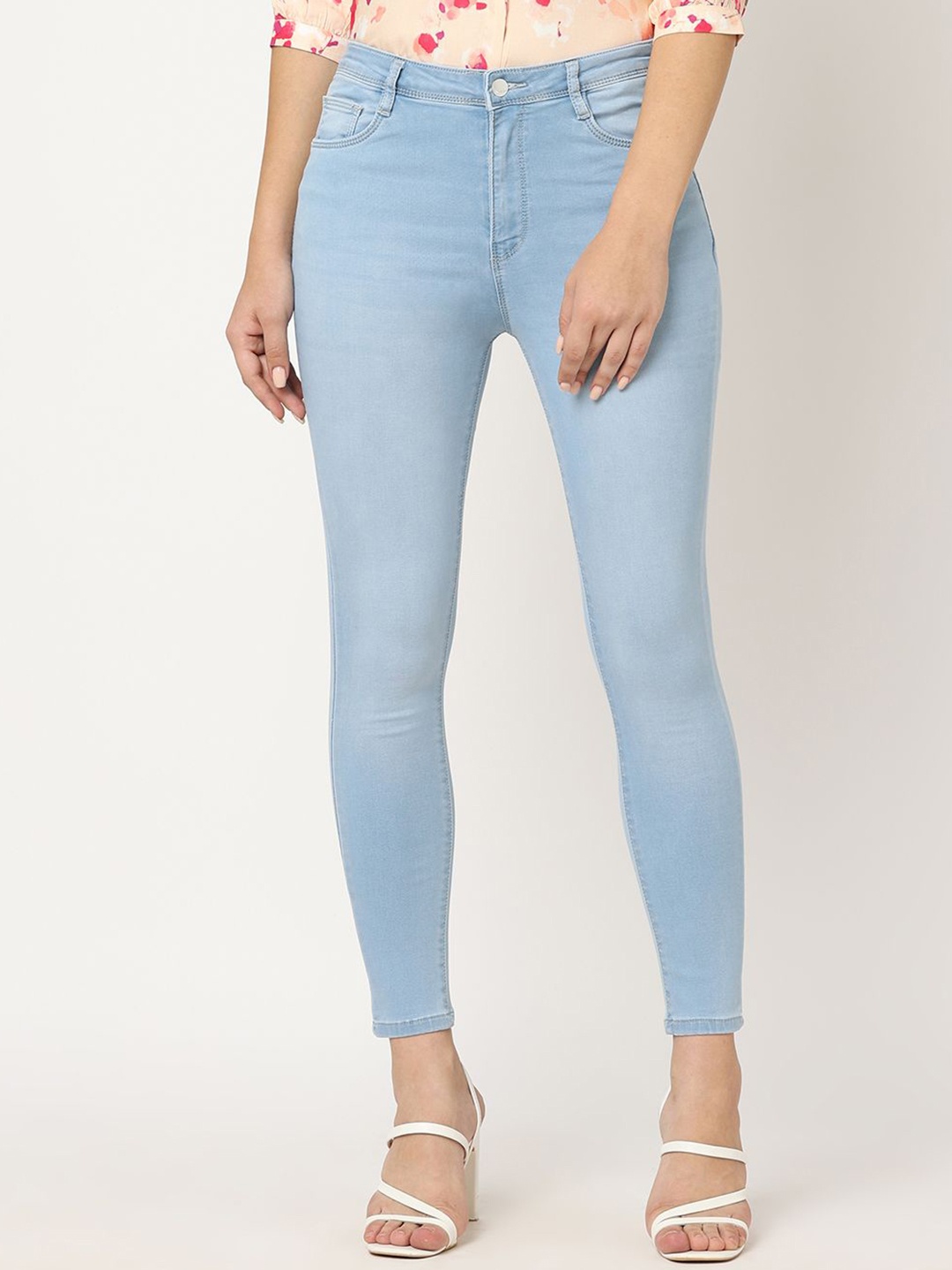 

Kraus Jeans Women Skinny Fit High-Rise Light Fade Jeans, Blue