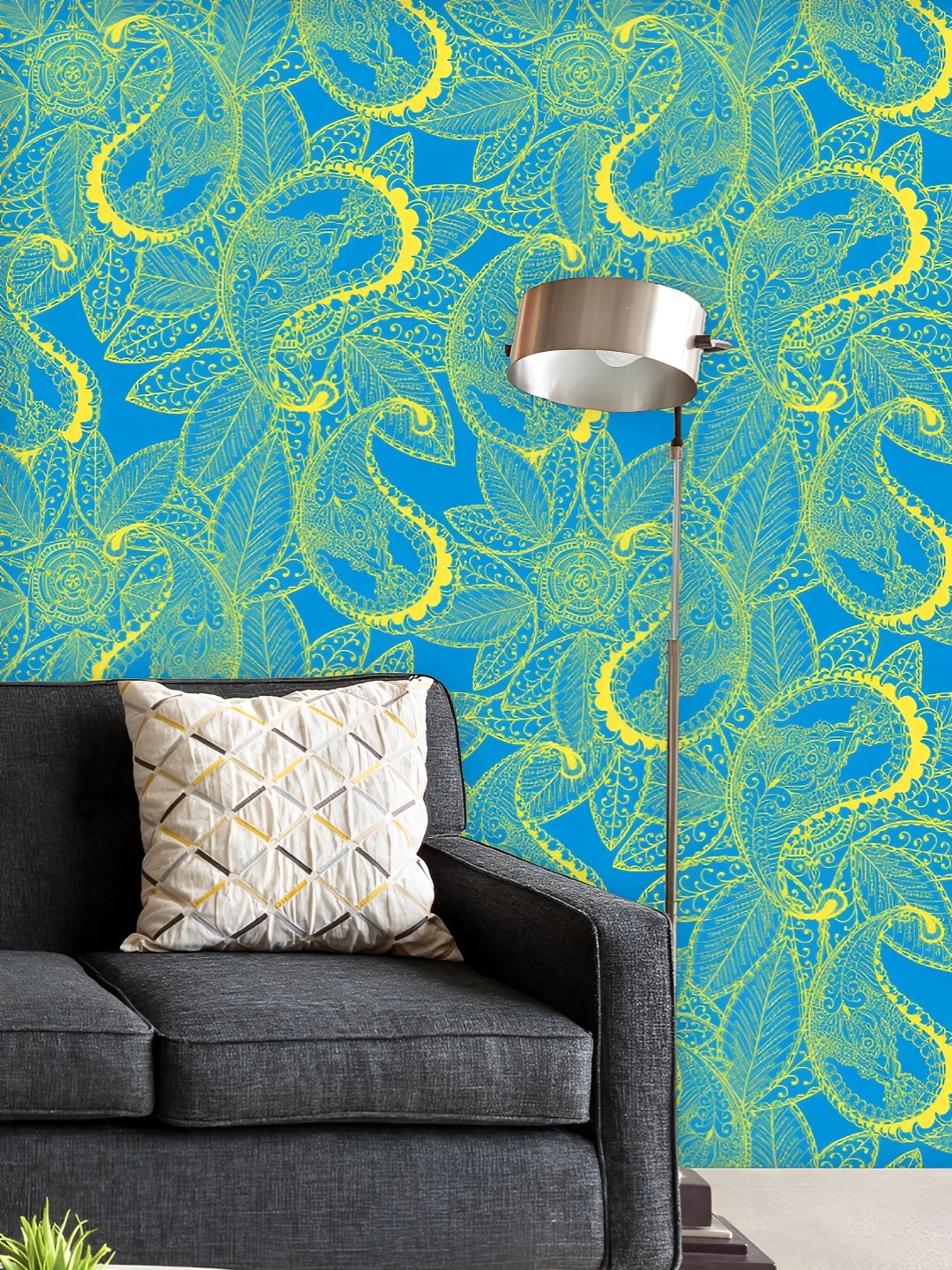 

ArtzFolio Printed UV-Resistant Anti-Bacterial Bohemian Paisley Peel & Stick Wallpaper, Multi