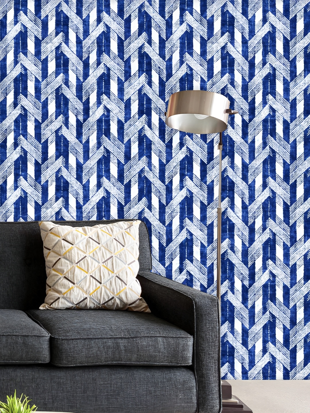 

ArtzFolio Printed UV-Resistant Anti-Bacterial Abstract Herringbone Peel & Stick Wallpaper, Multi