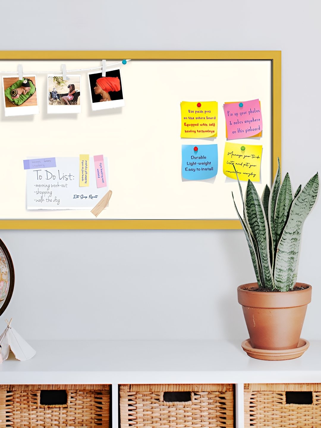 

ArtzFolio Wooden Notice Pin Board, White