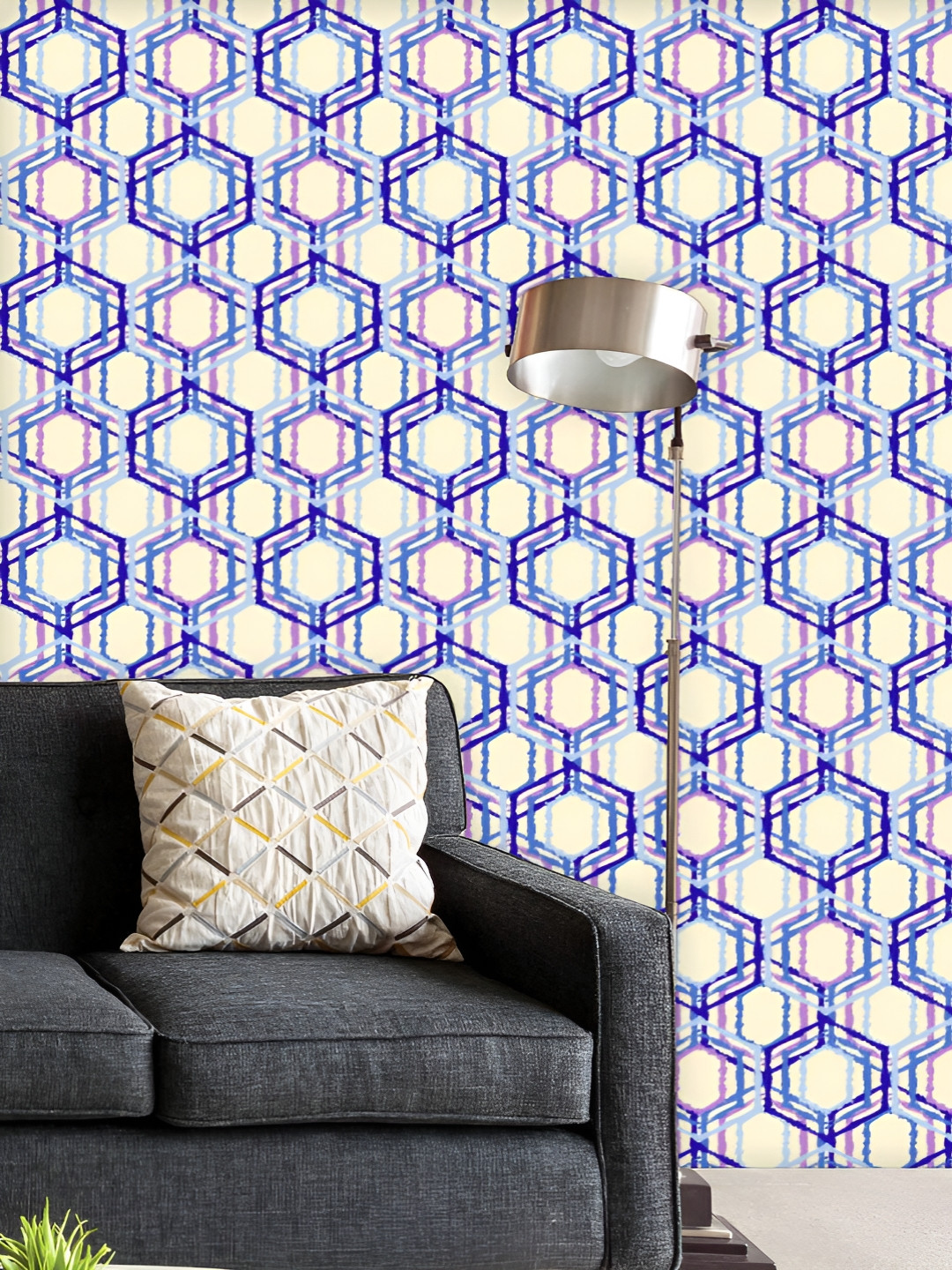 

ArtzFolio Printed UV-Resistant Anti-Bacterial Traditional Boho Peel & Stick Wallpaper, Multi