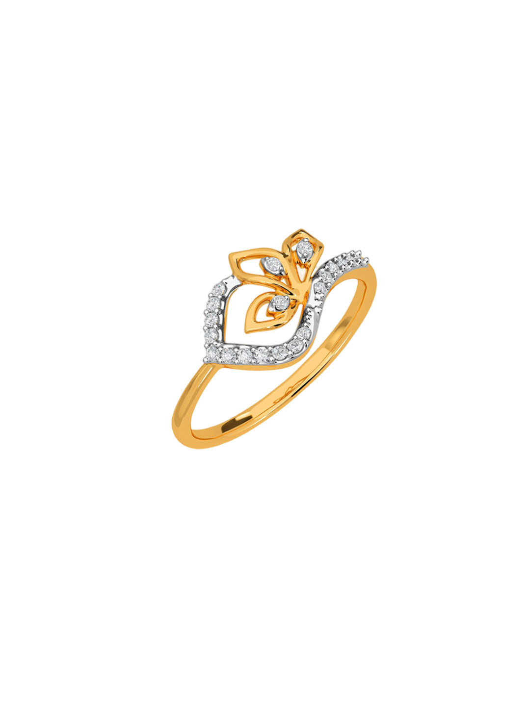 

KISNA DIAMOND AND GOLD JEWELLERY Women14KT Diamond Finger Ring