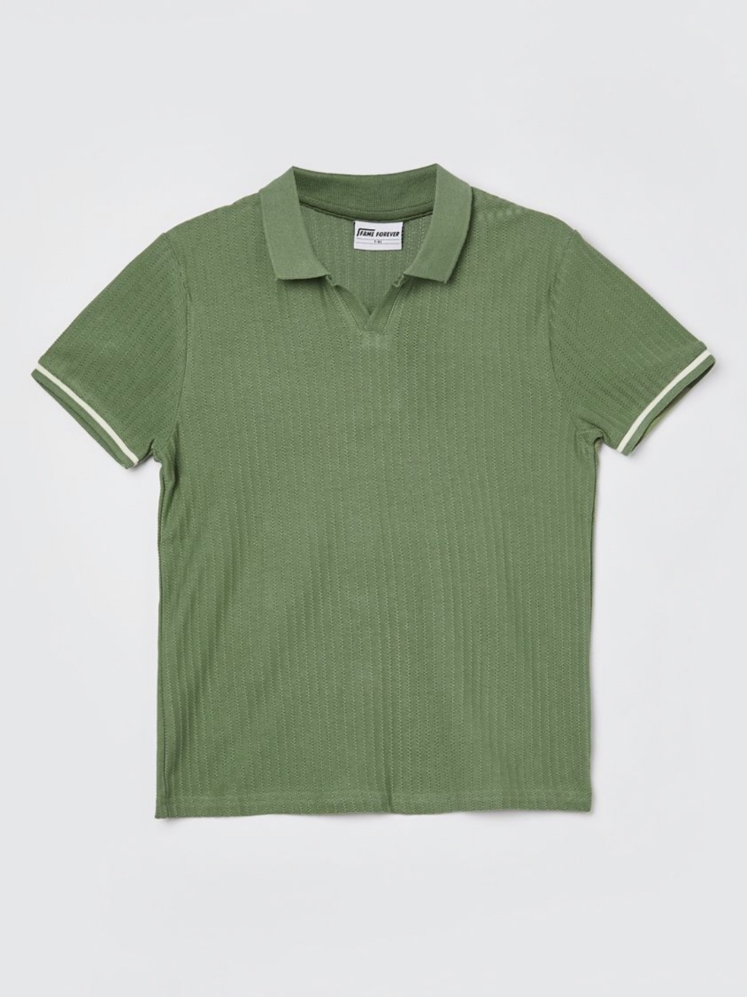 

Fame Forever by Lifestyle Boys Polo Collar T-shirt, Olive