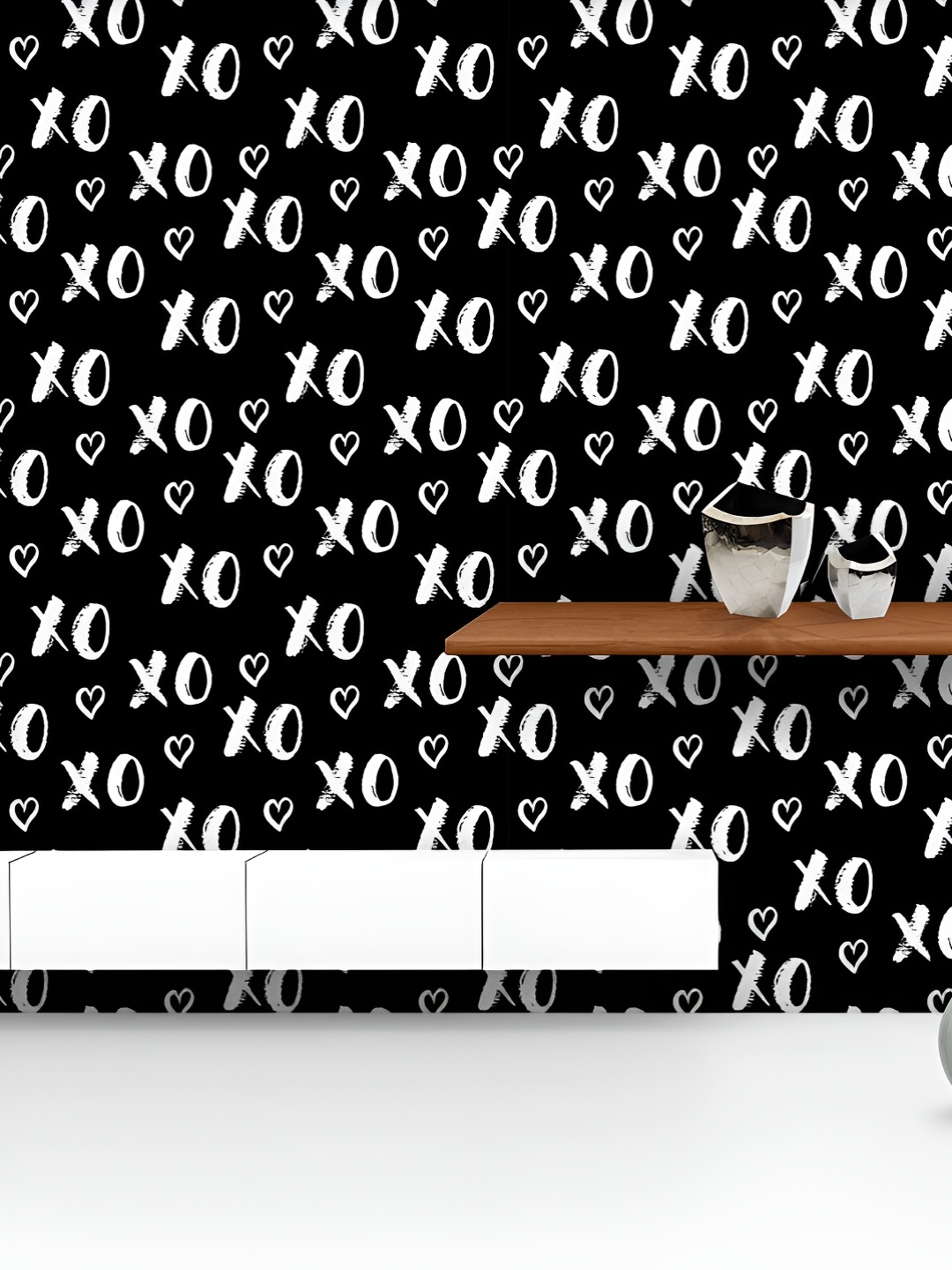 

ArtzFolio Printed UV-Resistant Anti-Bacterial Xoxo Grunge Calligraphy Peel & Stick Wallpaper, Multi