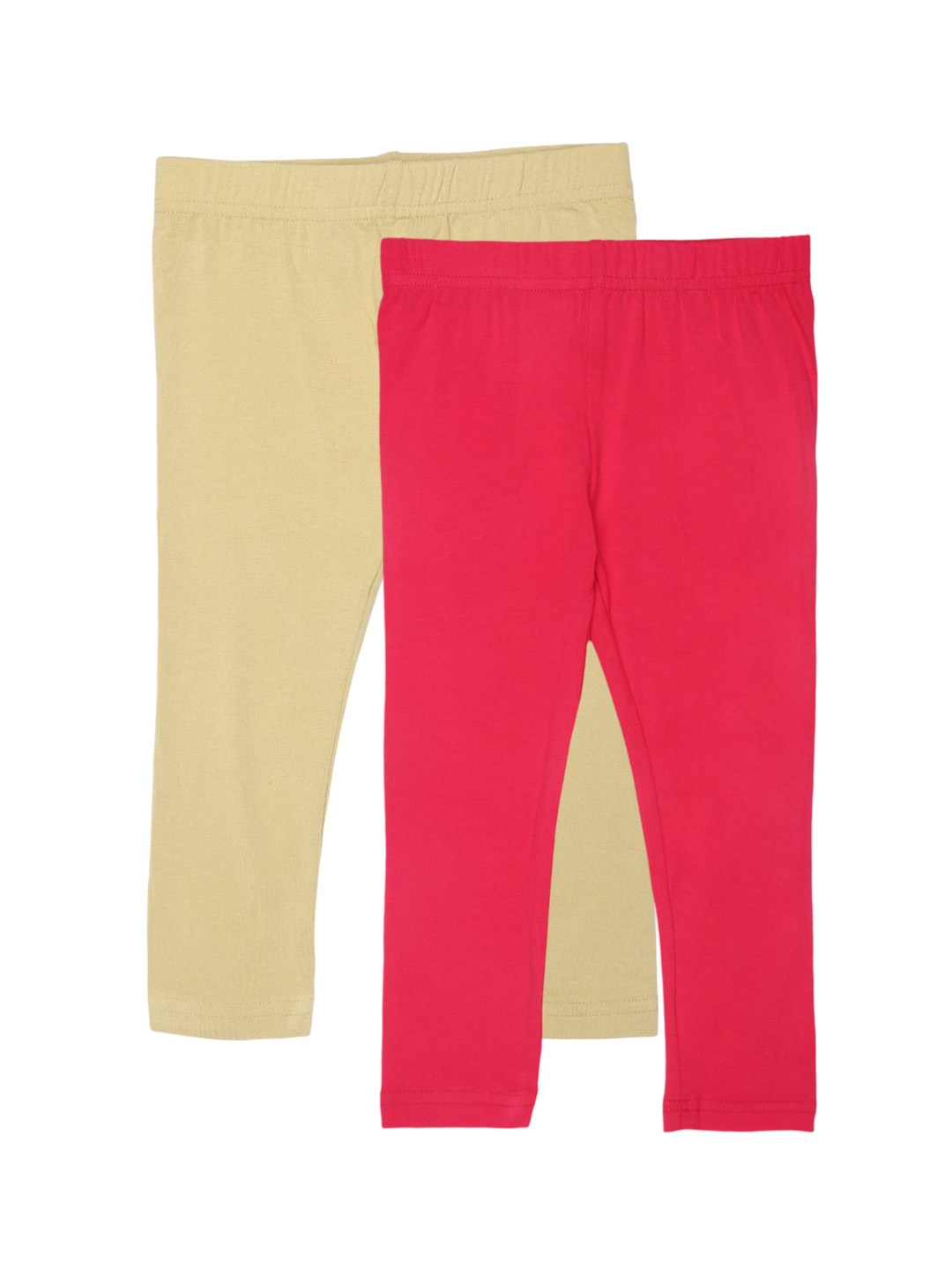 

De Moza Girls Pack Of 2 Ankle Length Leggings, Fuchsia