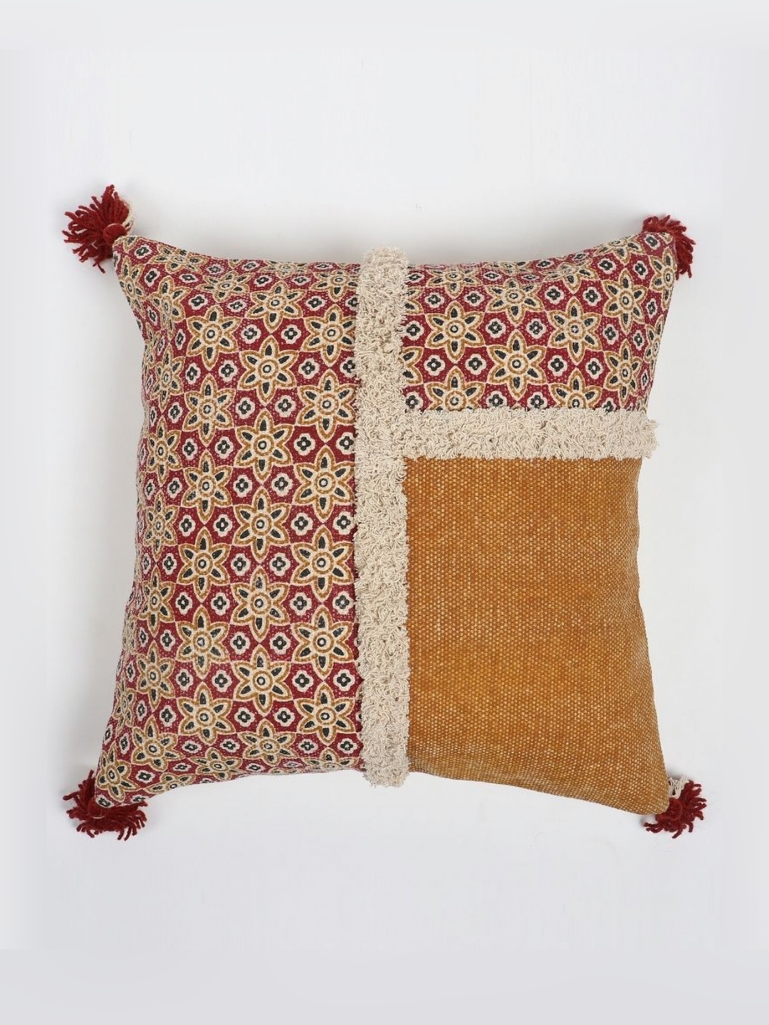 

Art Avenue Brown & Maroon Floral Cotton Square Cushion Covers