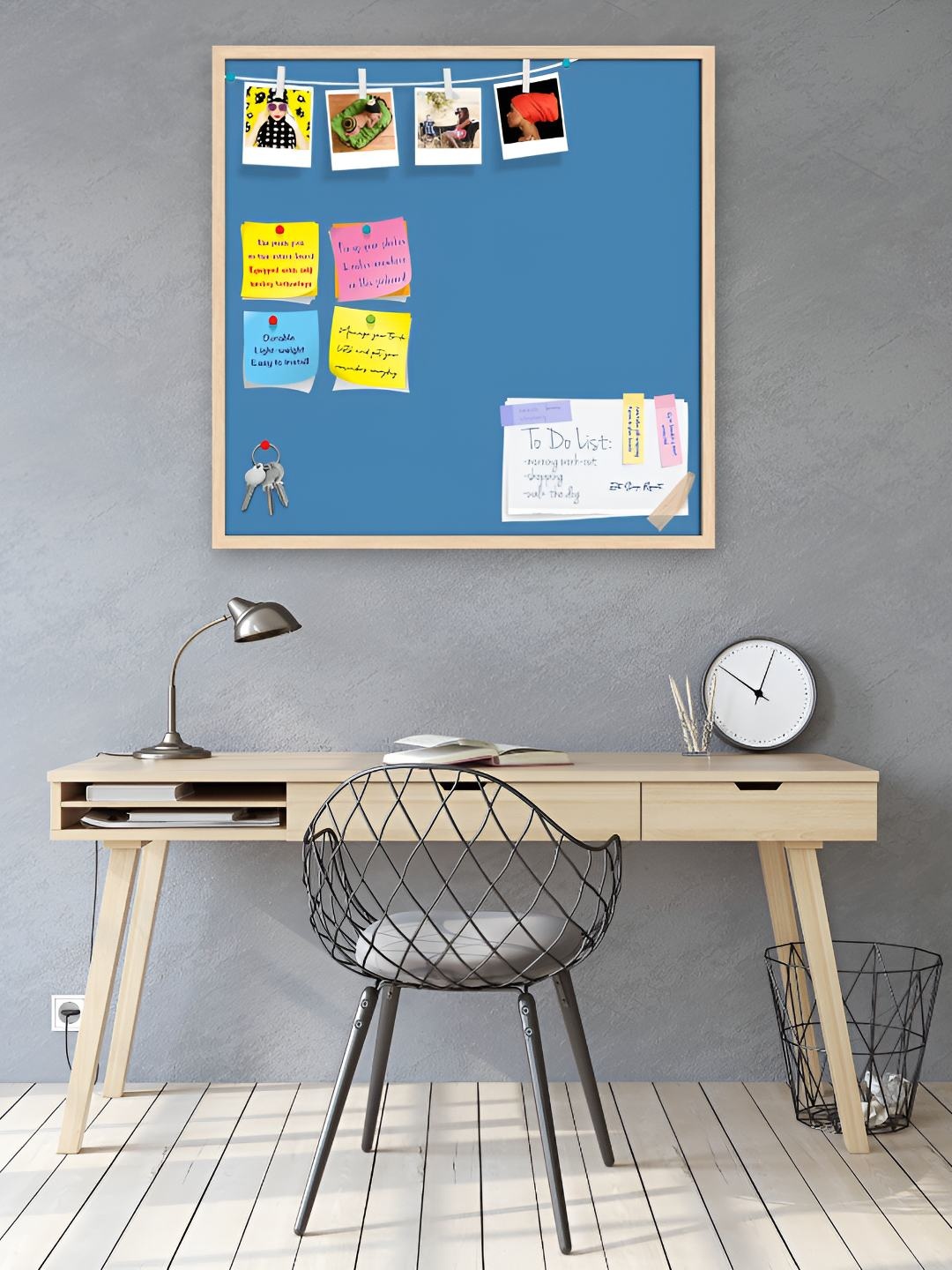 

ArtzFolio Wooden Notice Pin Board, Blue