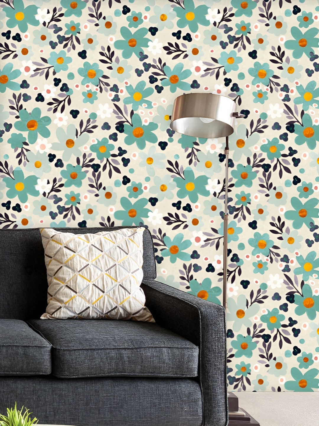 

ArtzFolio Printed UV-Resistant Anti-Bacterial Floral Botanical Pattern Peel & Stick Wallpaper, Multi