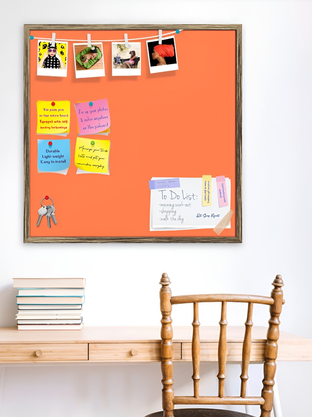 

ArtzFolio Wooden Notice Pin Board, Orange