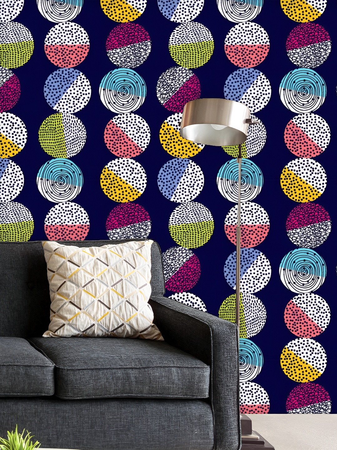 

ArtzFolio Printed UV-Resistant Anti-Bacterial Abstract Polka Dots Peel & Stick Wallpaper, Multi