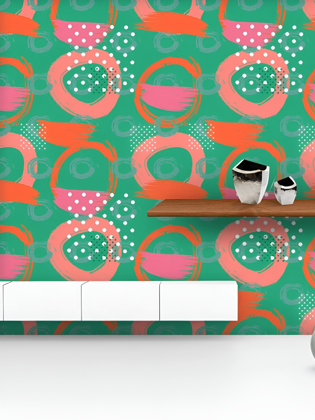 

ArtzFolio Printed UV-Resistant Anti-Bacterial Abstract Brush Stroke Peel & Stick Wallpaper, Multi