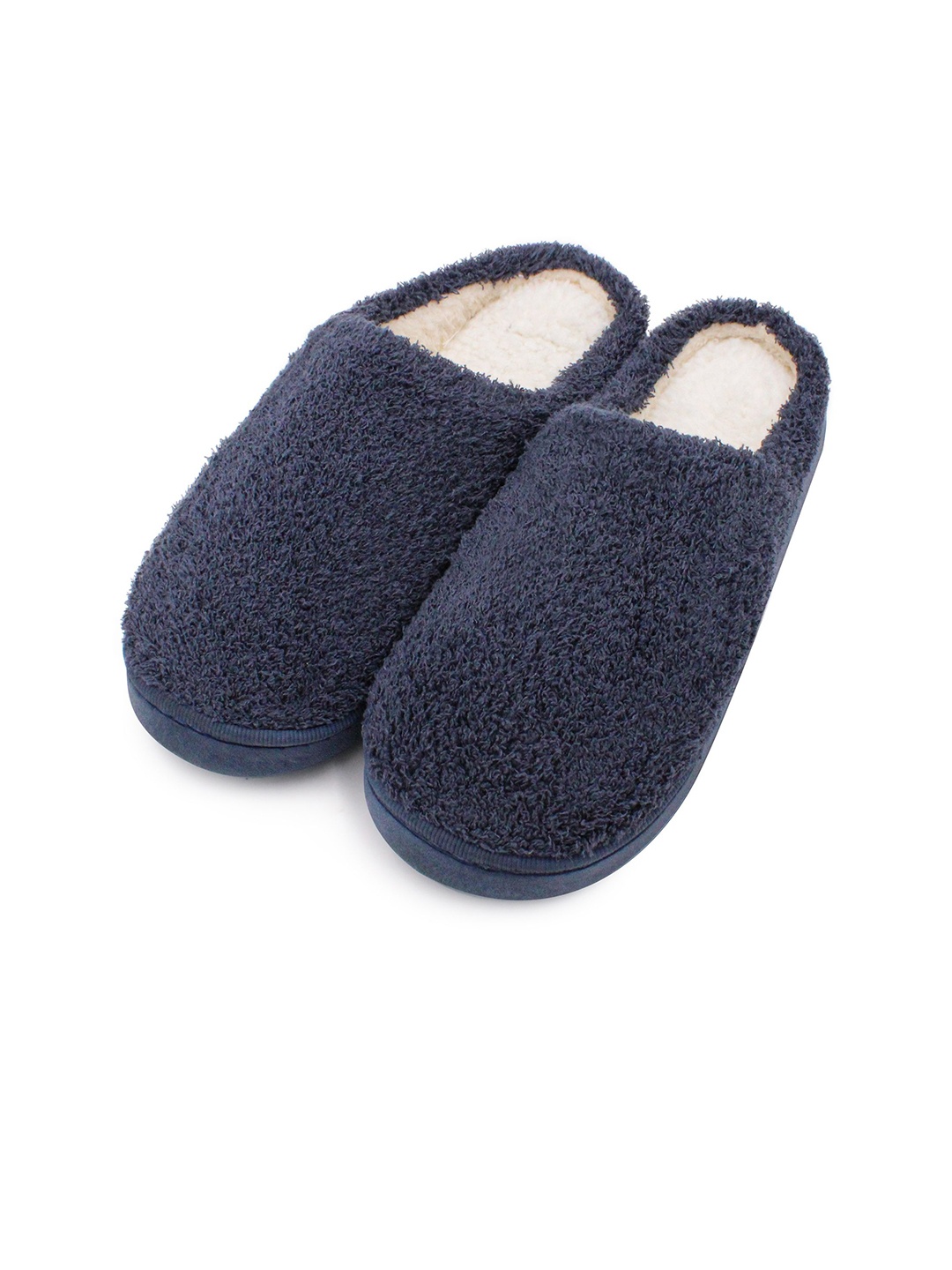 

JENNA Women Fur Winter Room Slippers, Blue