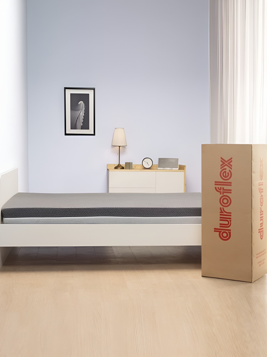 

Duroflex LiveIn Adapt Flippable Adjustable Firmness 6" Double Mattress (78x48 Inch), Grey