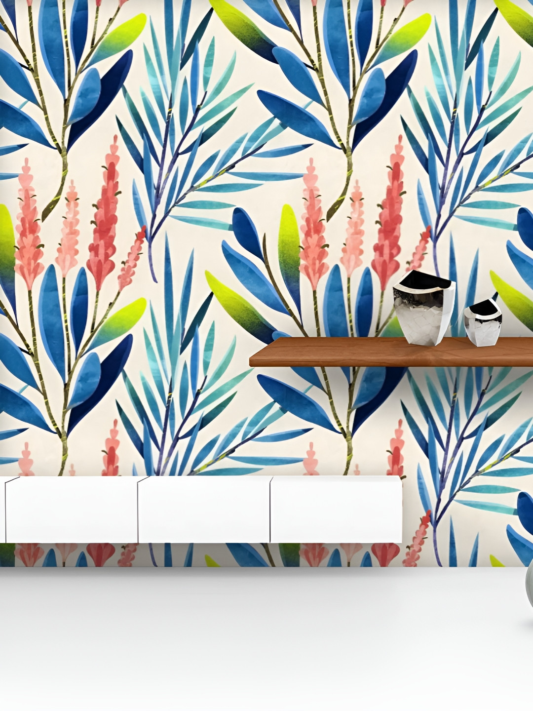 

ArtzFolio Printed UV-Resistant Anti-Bacterial Floral Botanical Pattern Peel & Stick Wallpaper, Multi