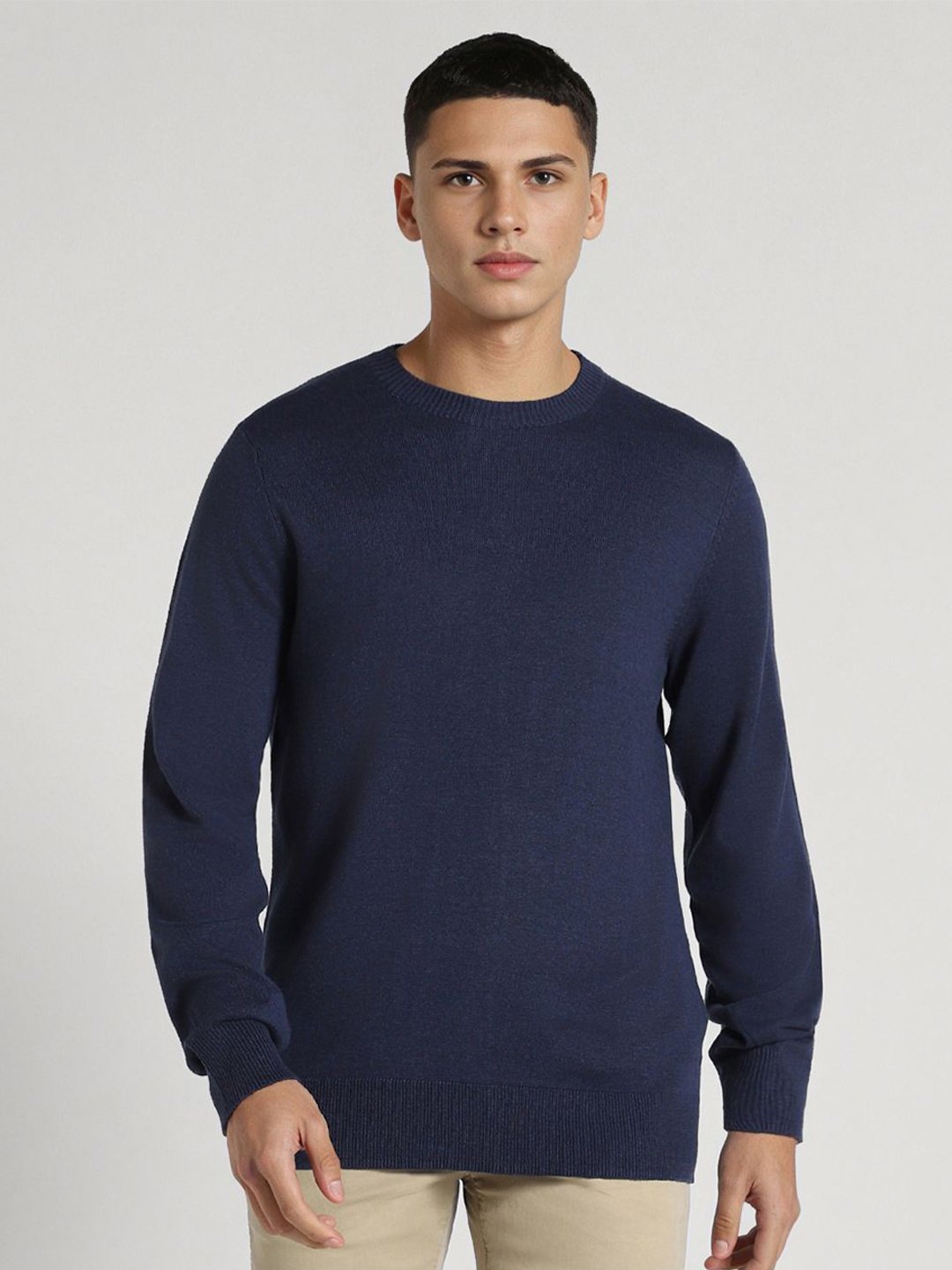 

AMERICAN EAGLE OUTFITTERS Men Round Neck Long Sleeves Pullover, Navy blue