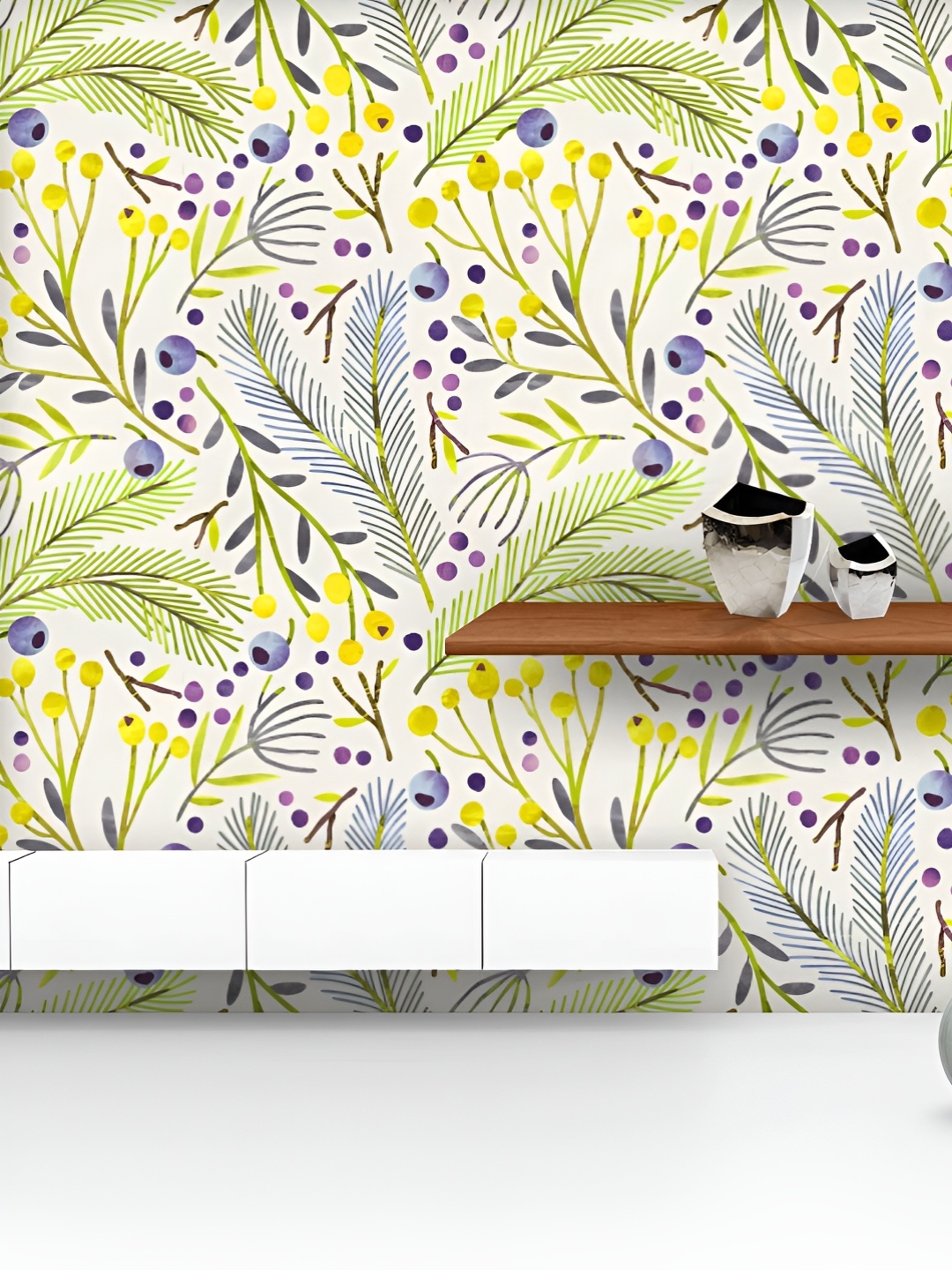 

ArtzFolio Printed UV-Resistant Anti-Bacterial Botanical Floral Peel & Stick Wallpaper, Multi