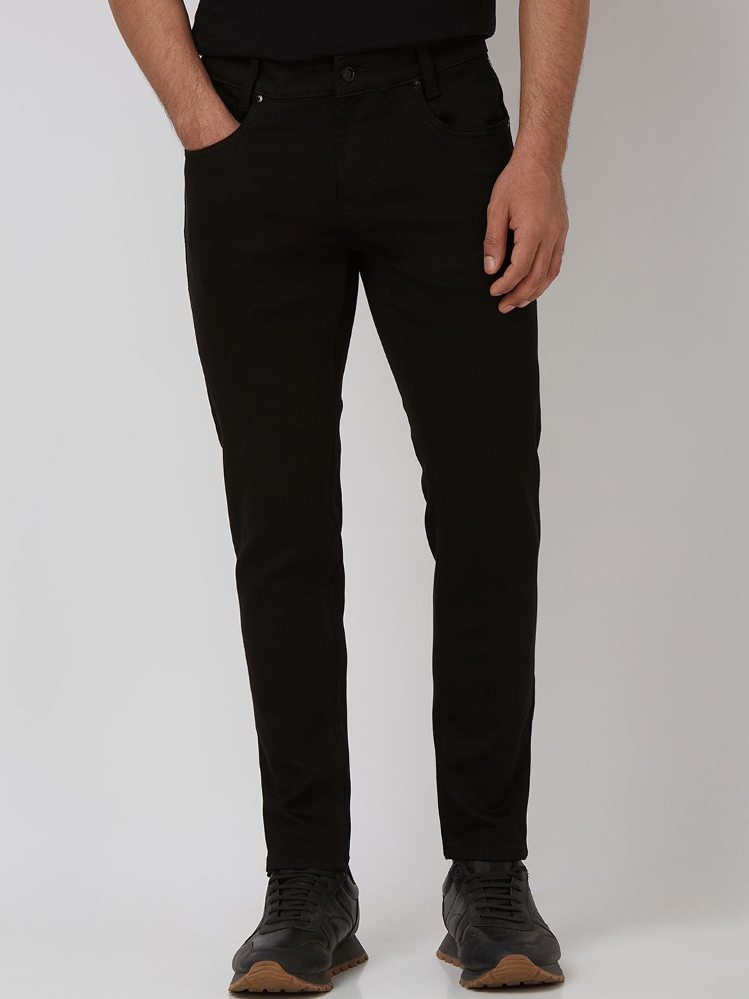 

Mufti Men Skinny Fit Mid-Rise Stretchable Jeans, Black