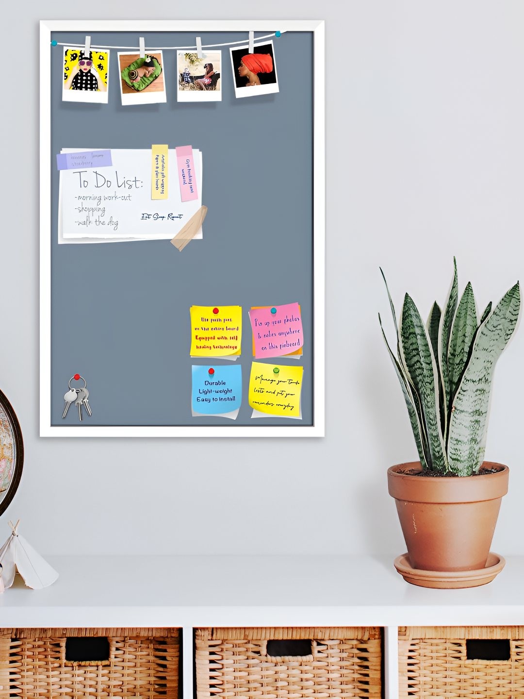 

ArtzFolio Wooden Notice Board, Grey