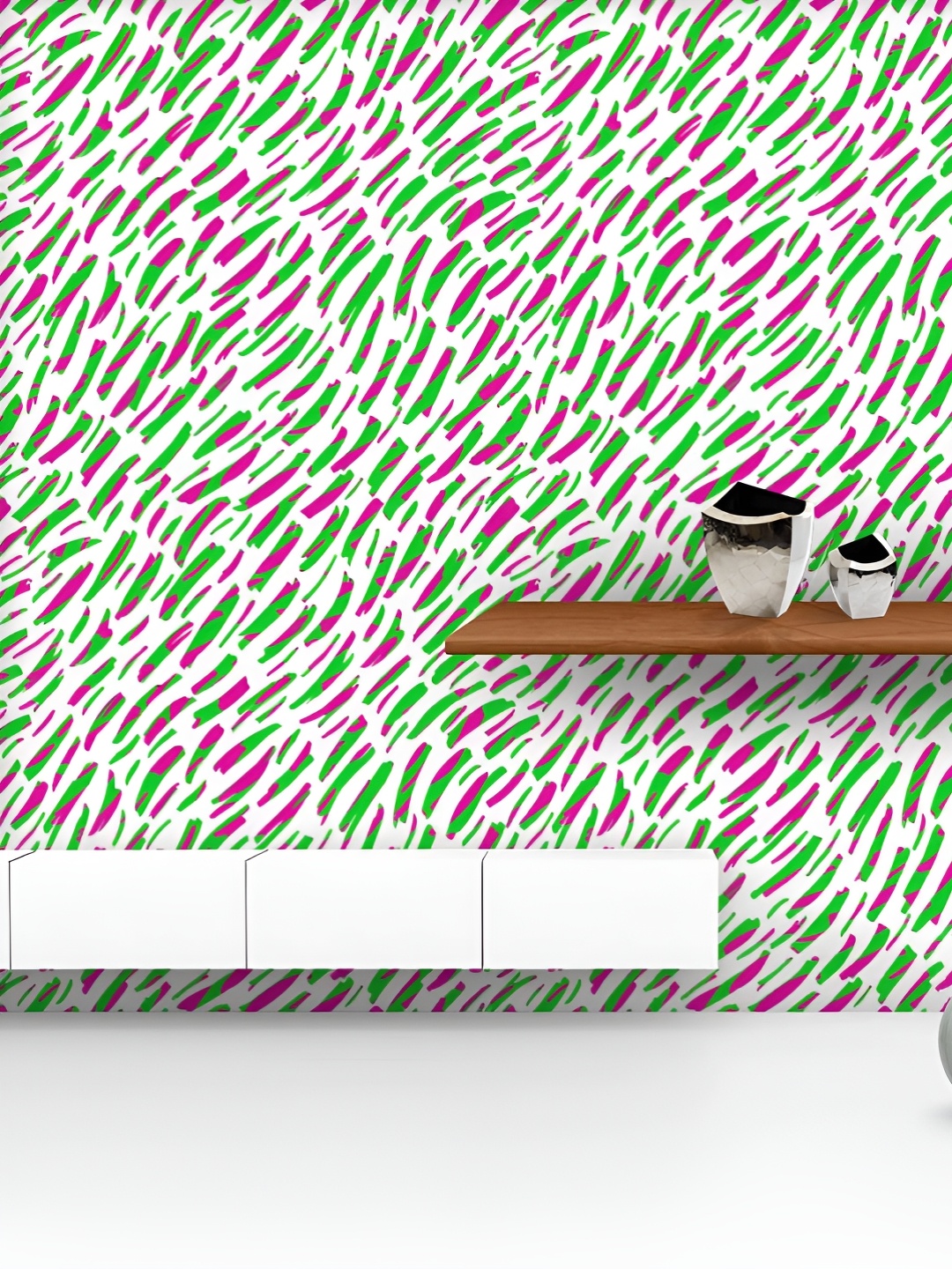 

ArtzFolio Printed UV-Resistant Anti-Bacterial Abstract Stripes Peel & Stick Wallpaper, Multi
