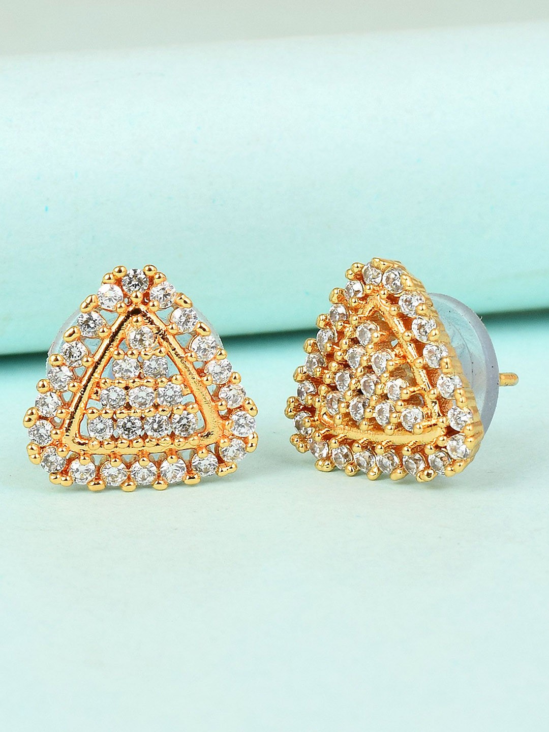 

MEMOIR Gold Plated Contemporary Drop Earrings