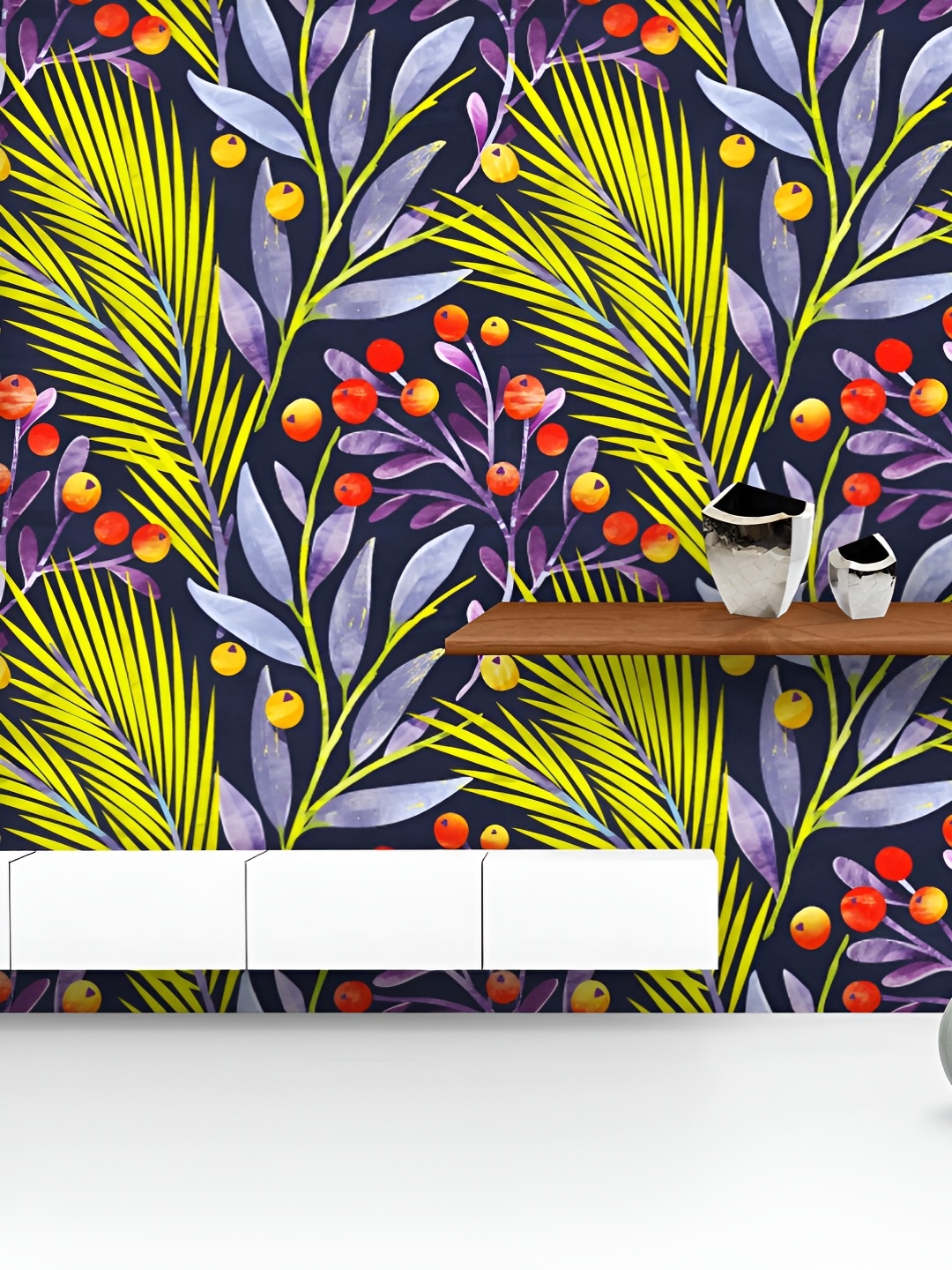 

ArtzFolio Printed UV-Resistant Anti-Bacterial Vibrant Floral Peel & Stick Wallpaper, Multi