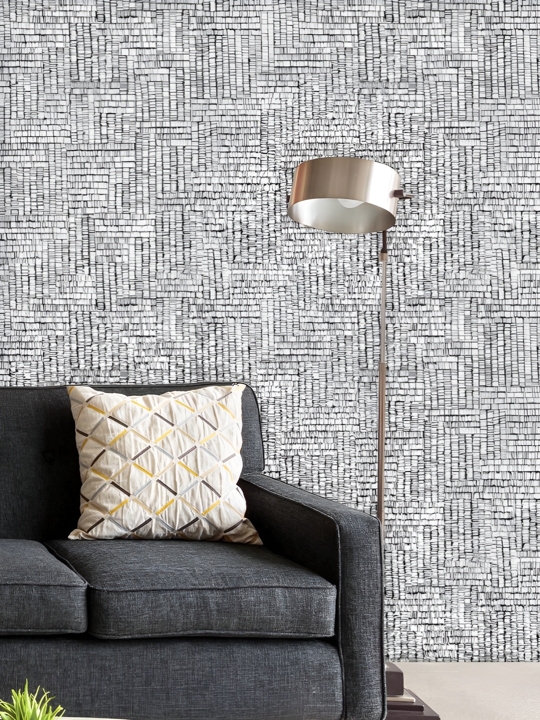 

ArtzFolio Printed UV-Resistant Anti-Bacterial White Geometric Patches Peel & Stick Wallpaper, Multi