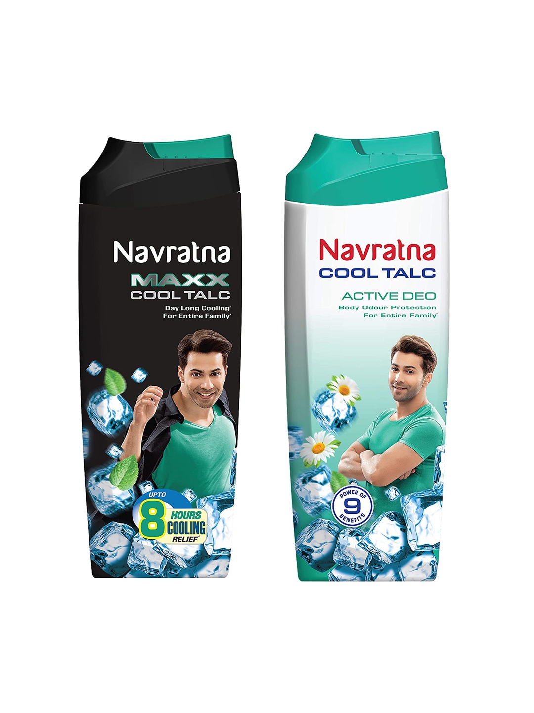 

Navratna Set of Active Deo & Maxx Cool Talc - 400 g each, Black