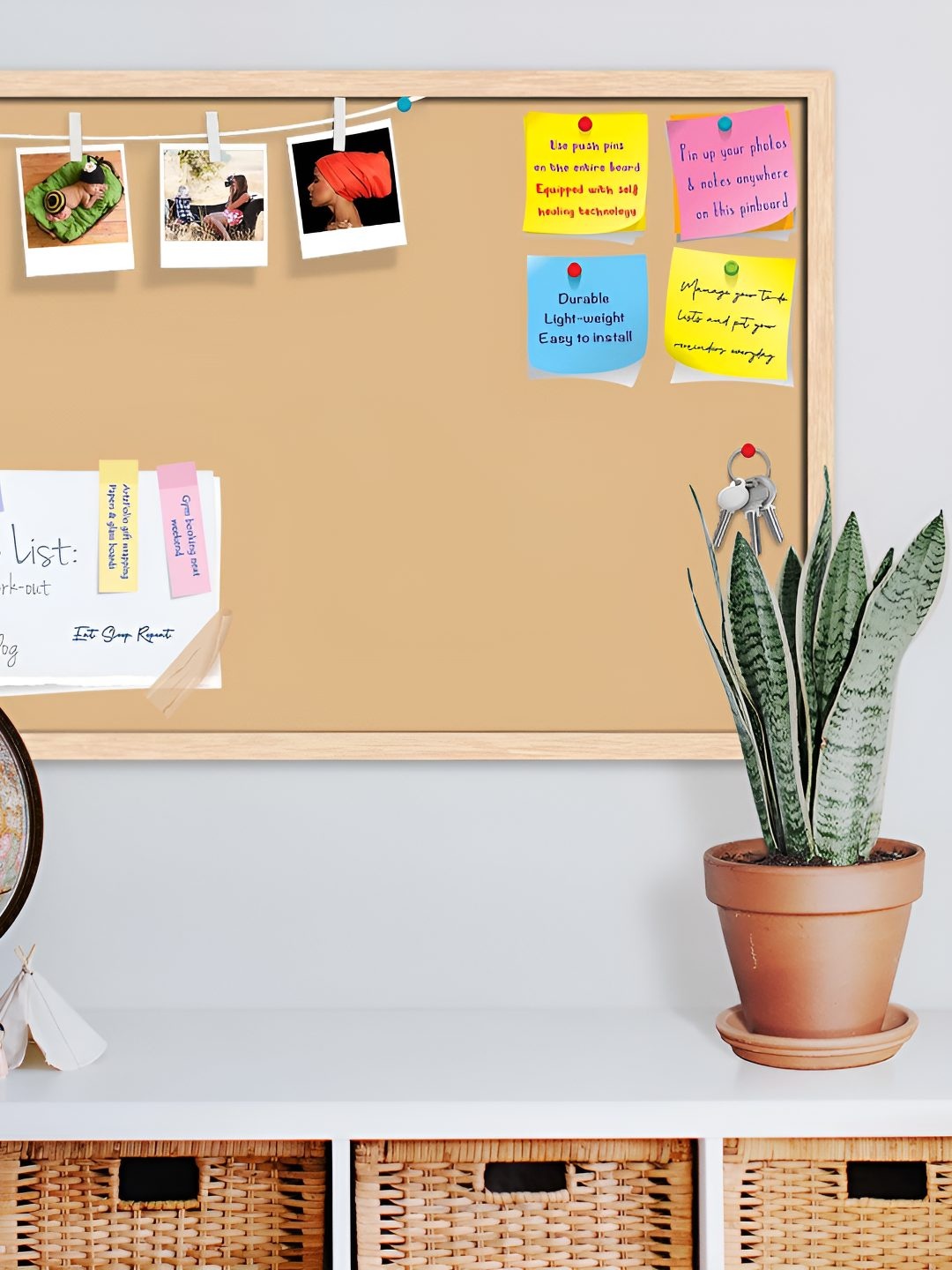 

ArtzFolio Wooden Notice Pin Board, Brown