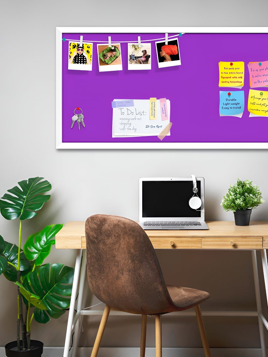 

ArtzFolio Wooden Notice Pin Board, Purple