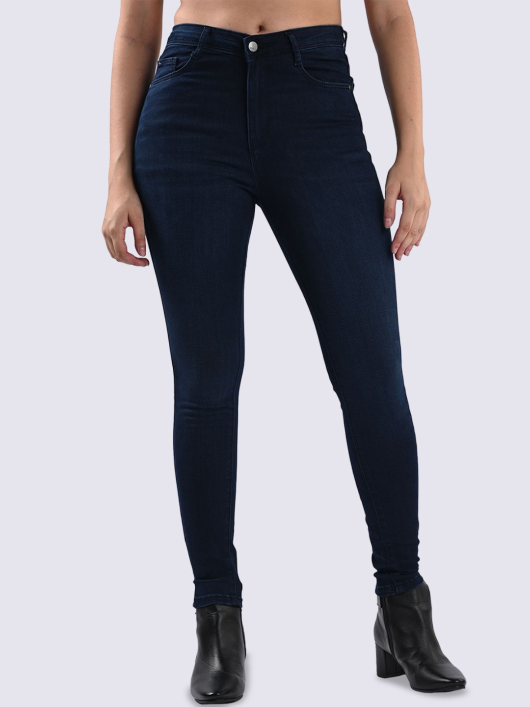 

Kraus Jeans Women Skinny Fit High-Rise Stretchable Jeans, Blue