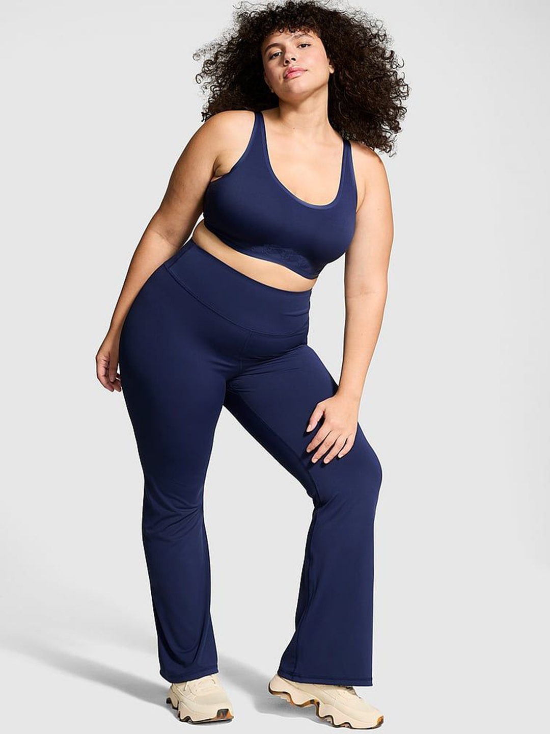 

Victoria's Secret Women PINK High-Rise Flared Tights, Blue