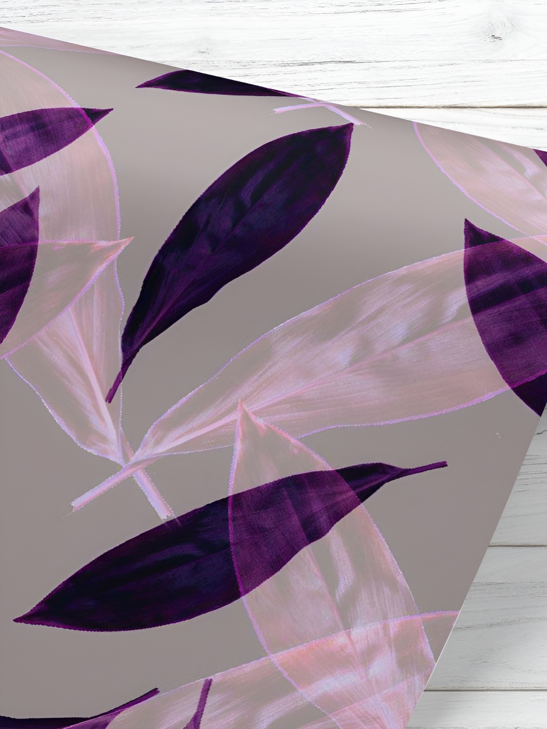 

ArtzFolio Purple & Pink Floral Printed UV Resistant Wallpaper, Grey