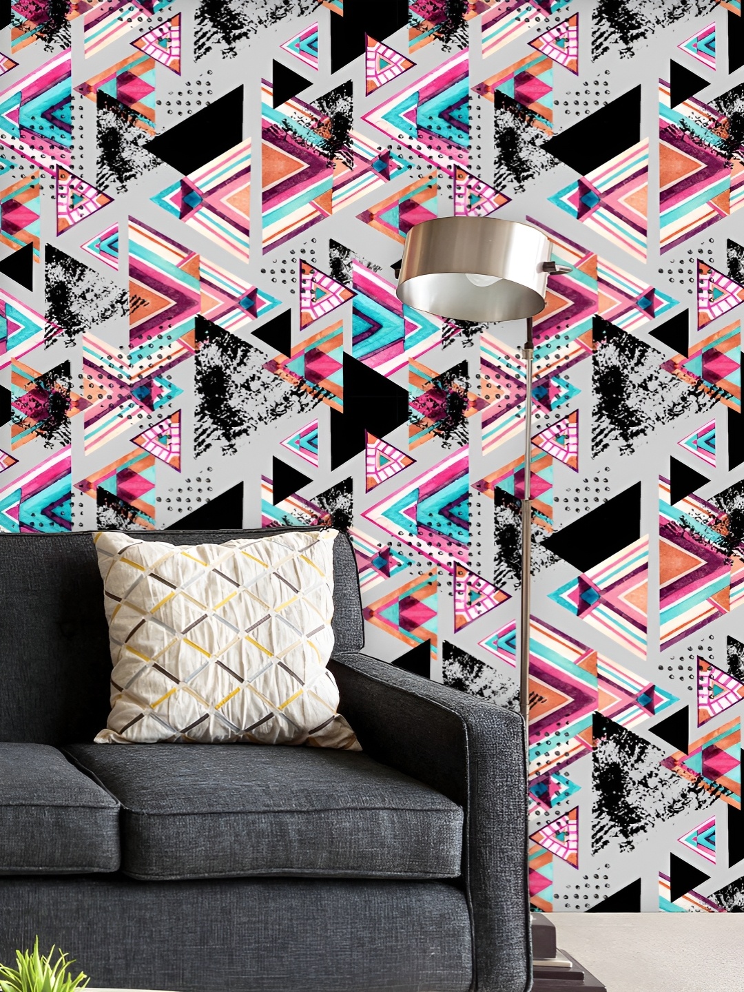 

ArtzFolio Printed UV-Resistant Anti-Bacterial Abstract Tribal Elements Peel & Stick Wallpaper, Multi