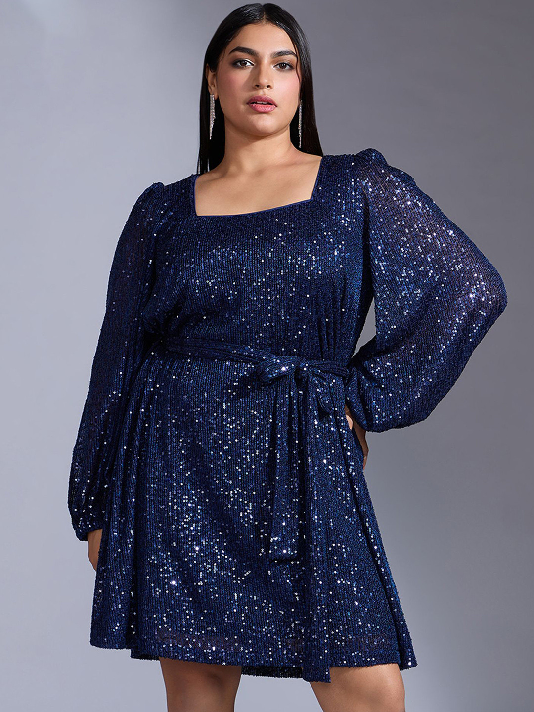 

20Dresses Wome Embellished Puff Sleeve Sheath Dress, Blue